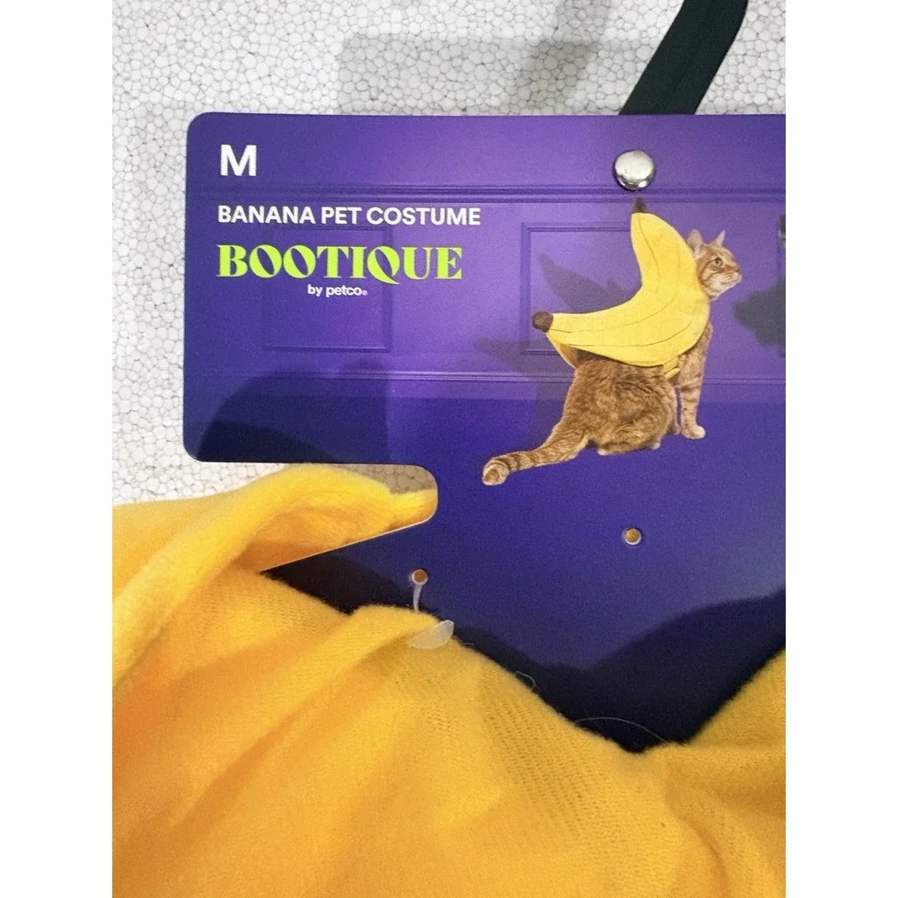 Banana Dog Cat Pet Costume Halloween Outfit Clothes Medium NEW